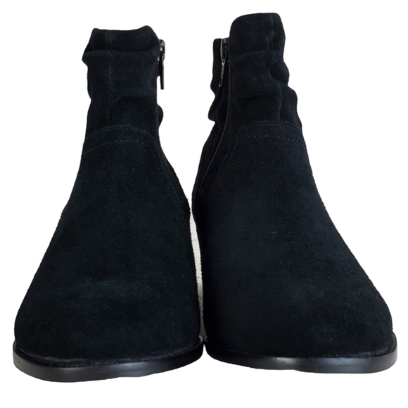 New Vionic kanela womens weather resistant suede block heel ankle bootie black - Picture 9 of 16